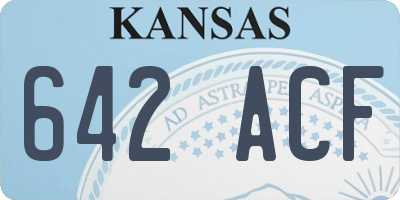 KS license plate 642ACF