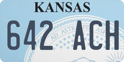 KS license plate 642ACH