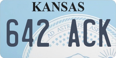 KS license plate 642ACK