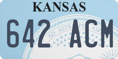 KS license plate 642ACM