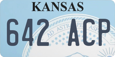 KS license plate 642ACP