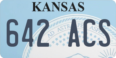 KS license plate 642ACS