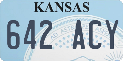 KS license plate 642ACY