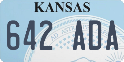 KS license plate 642ADA