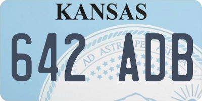 KS license plate 642ADB
