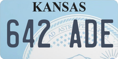 KS license plate 642ADE