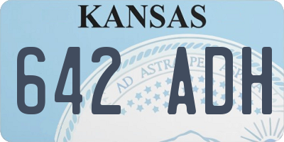 KS license plate 642ADH