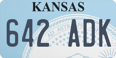 KS license plate 642ADK