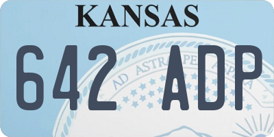 KS license plate 642ADP