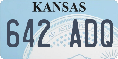 KS license plate 642ADQ