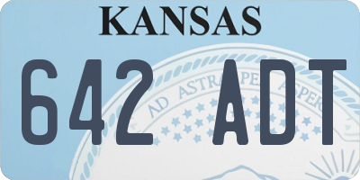 KS license plate 642ADT