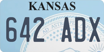 KS license plate 642ADX