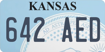 KS license plate 642AED