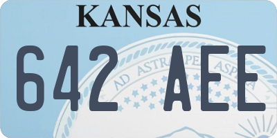 KS license plate 642AEE