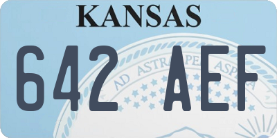 KS license plate 642AEF
