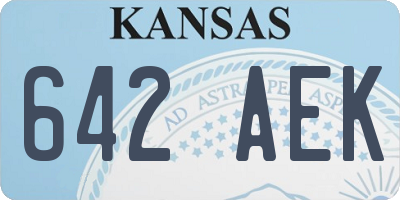 KS license plate 642AEK