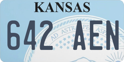 KS license plate 642AEN