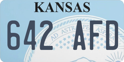 KS license plate 642AFD