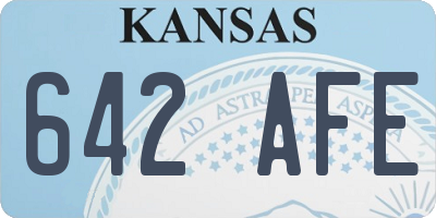 KS license plate 642AFE