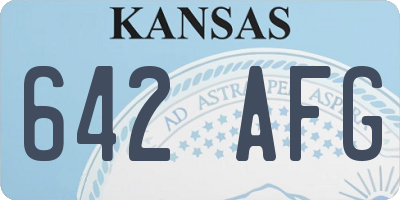 KS license plate 642AFG