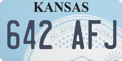 KS license plate 642AFJ
