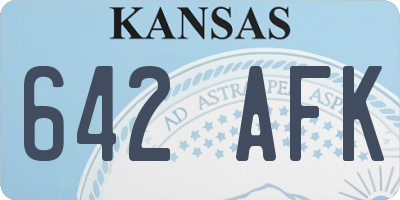 KS license plate 642AFK