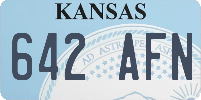 KS license plate 642AFN