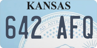 KS license plate 642AFQ