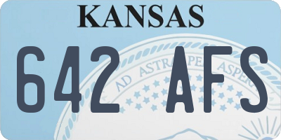 KS license plate 642AFS