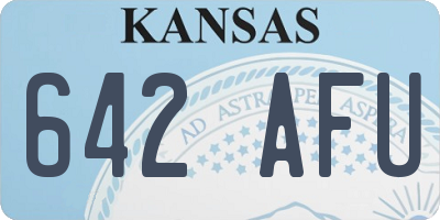 KS license plate 642AFU