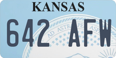 KS license plate 642AFW