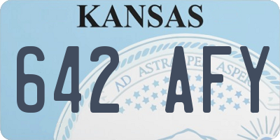 KS license plate 642AFY