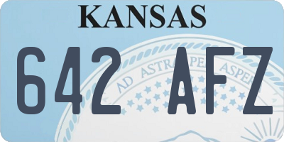 KS license plate 642AFZ