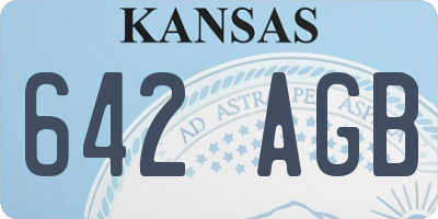 KS license plate 642AGB