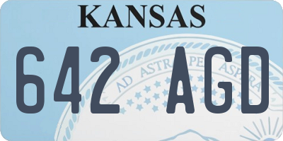 KS license plate 642AGD