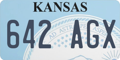 KS license plate 642AGX