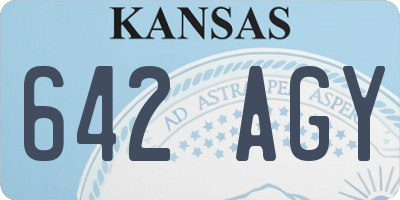 KS license plate 642AGY