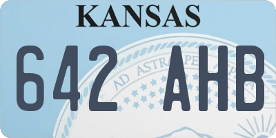 KS license plate 642AHB
