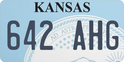 KS license plate 642AHG