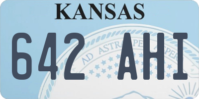 KS license plate 642AHI