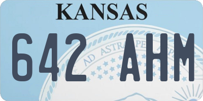KS license plate 642AHM