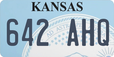 KS license plate 642AHQ