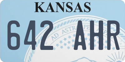 KS license plate 642AHR