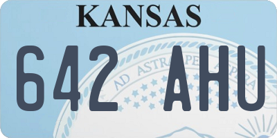 KS license plate 642AHU