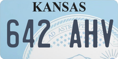 KS license plate 642AHV
