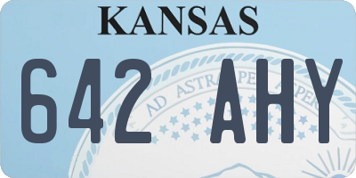 KS license plate 642AHY