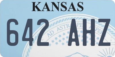 KS license plate 642AHZ