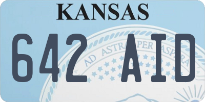 KS license plate 642AID