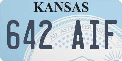 KS license plate 642AIF