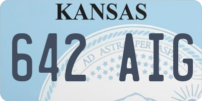 KS license plate 642AIG